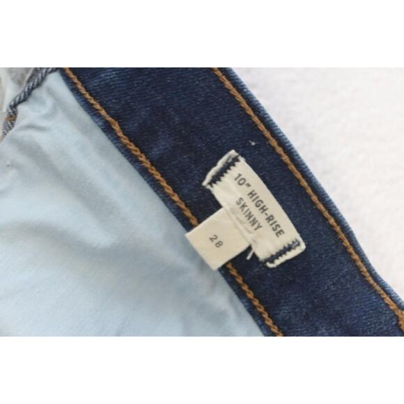 Madewell 10" High Riser Skinny Jeans Stretch Blue Denim Womens Sz 28 x 28 - Picture 6 of 8
